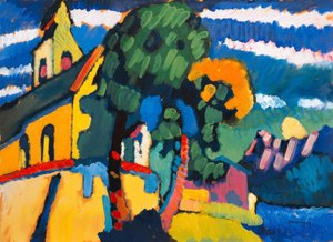 Landsbykirken i Riegsee af Wassily Kandinsky