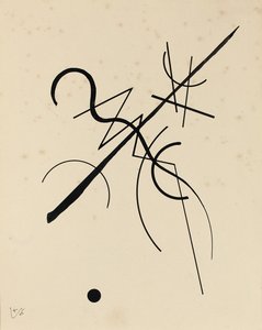 Tegning for punkt og linje til overflade af Wassily Kandinsky