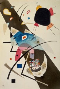 To sorte pletter af Wassily Kandinsky