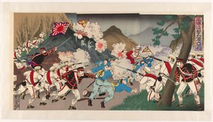 Den japanske hærs sejr i angrebet på Pyongyang Heijô shingeki nichigun daishôri (titel på objekt)