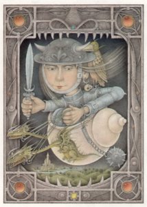 Female Warrior, 2005 (blandede medier på kunstplade) af Wayne Anderson