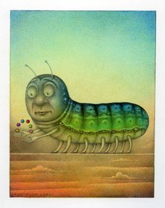 Juggling Caterpillar, 2003 (blandede medier på kunstplade) af Wayne Anderson