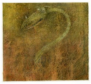 UD AF FLAMMERNE, 2000 (blandede medier) af Wayne Anderson
