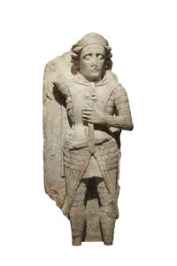Skt. Michael-skulptur (alabaster) af Welsh school