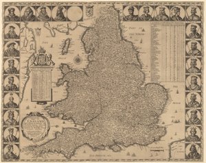 Et nyt og nøjagtigt kort over England af Wenceslaus Hollar