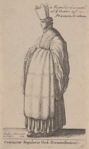 En regulær kanon af Ye Order of Premonstratus af Wenceslaus Hollar