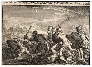 Abraham kæmper mod kongerne. Tilstand 2 af Wenceslaus Hollar