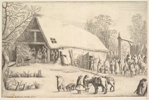 Tilbedelse af kongerne, efter Augustin Braun, 1646. af Wenceslaus Hollar