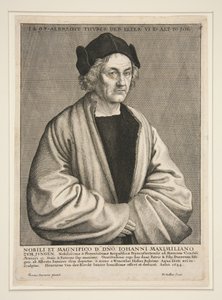 Albrecht Dürer den Ældre (1427-1502) i en alder af 70 år af Wenceslaus Hollar