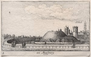 Nogle interessante steder...: Tavle 5, Augsburg af Wenceslaus Hollar