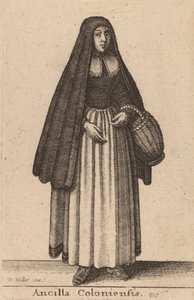 Tjenestepige af Köln, 1643. af Wenceslaus Hollar