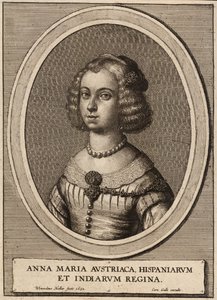 Anna Maria, dronning af Spanien af Wenceslaus Hollar