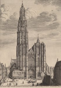 Antwerpen katedral, 1649. af Wenceslaus Hollar