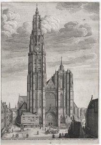Antwerpen katedral, 1649. af Wenceslaus Hollar