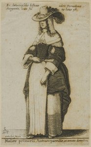 Antwerp kvinde af Wenceslaus Hollar