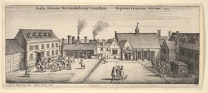 Arundel House fra nord, 1646. af Wenceslaus Hollar