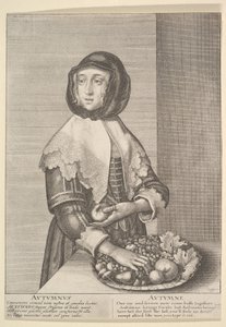 Efterår - Efterår Tre-kvart-længde sæsoner, 1641. af Wenceslaus Hollar