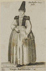 Basel kvinde af Wenceslaus Hollar
