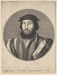 skægget mand, 1647. af Wenceslaus Hollar