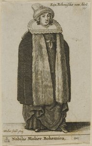 Bohemisk adelskvinde af Wenceslaus Hollar