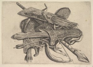 Buer, kogger og et spyd, 1625-77. af Wenceslaus Hollar