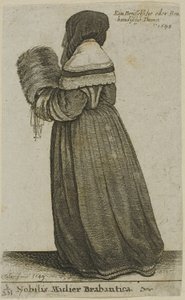 Brabants Adelsdame af Wenceslaus Hollar