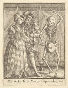 Brudepar, fra Dødedansen, 1651. af Wenceslaus Hollar
