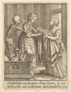 Brud, fra Dødedansen, 1651. af Wenceslaus Hollar