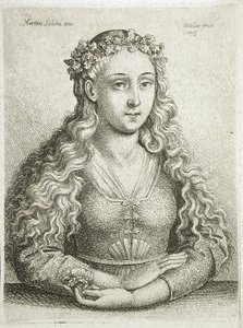 Buste af en kvinde af Wenceslaus Hollar