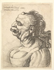 Buste af en kvinde iført lav-cut kjole, med fremspringende læbe, vækst på panden, promi..., 1660. af Wenceslaus Hollar