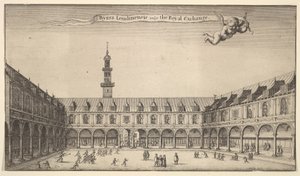 Byrsa of London, almindeligvis kendt som Royal Exchange, Royal Exchange, London, ca. 1647 af Wenceslaus Hollar