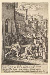 Bærer korset, 1625-77. af Wenceslaus Hollar