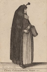 Ciuis Coloniesis Vxor, 1643. af Wenceslaus Hollar