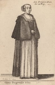 Datter af en borger i Prag, 1643. af Wenceslaus Hollar