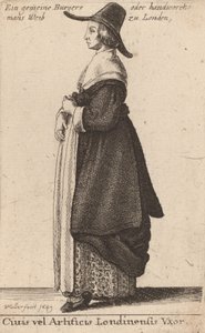 Citizens or Craftsmen of London, 1643. af Wenceslaus Hollar