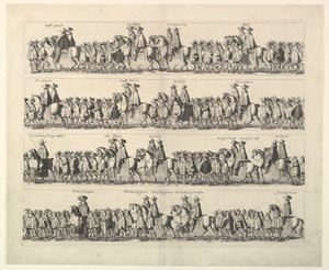 Kroningsprocession af Charles II gennem London, 1662. af Wenceslaus Hollar