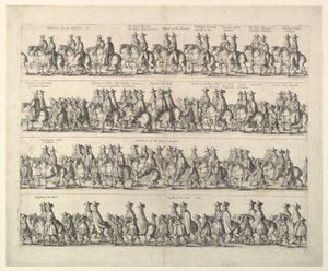 Kroningsprocession af Charles II gennem London, 1662. af Wenceslaus Hollar