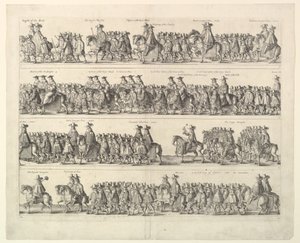 Kroningsprocession af Charles II gennem London, 1662. af Wenceslaus Hollar