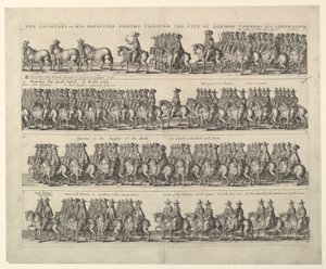 Kroningsprocession af Charles II gennem London, 1662. af Wenceslaus Hollar