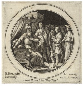 David foran Saul. Tilstand 2 af Wenceslaus Hollar