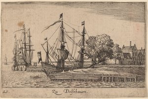 Delfshaven af Wenceslaus Hollar