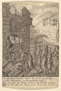 Nedstigning til helvede, 1625-77. af Wenceslaus Hollar
