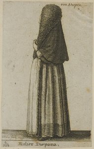 Dieppe kvinde af Wenceslaus Hollar
