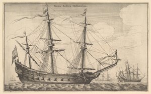 Hollandsk krigsskib, 1647. af Wenceslaus Hollar