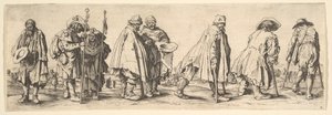Otte tiggere, 1630. af Wenceslaus Hollar