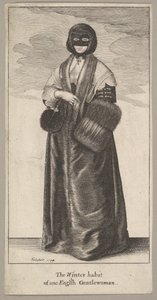 Engelsk dame i vinterkostume En engelsk gentlewomans vintervane, 1644. af Wenceslaus Hollar
