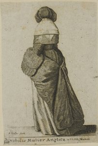 Engelsk Adelskvinde i Vintertøj af Wenceslaus Hollar