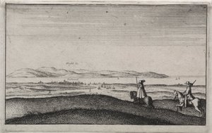 Engelsk udsigt: Isle of Wight fra Portsmouth af Wenceslaus Hollar