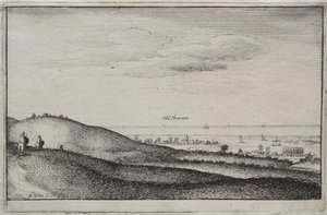 Engelsk udsigt: Old Shoreham af Wenceslaus Hollar