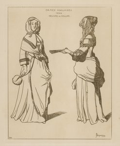 Engelske kvinder, 1644 af Wenceslaus Hollar